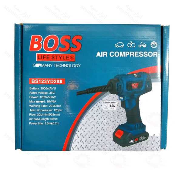 پمپ باد شارژی و فندکی باس BOSS