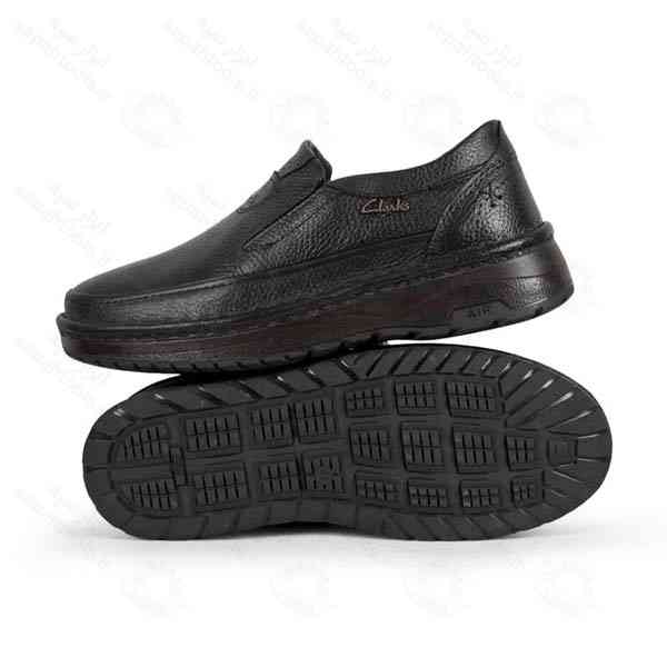 کفش اداری برند اندیشه مدل کلارک تمام چرم رنگ مشکی