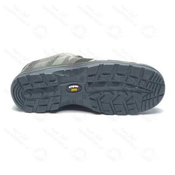 کفش ایمنی بافتی دو رنگ آبی و خاکستری مدل 599