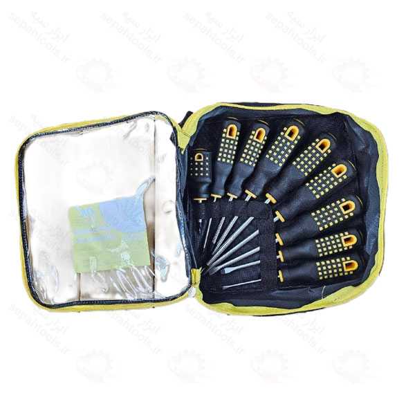 مجموعه 9 عددی پیچ گوشتی چهارسو و دوسو