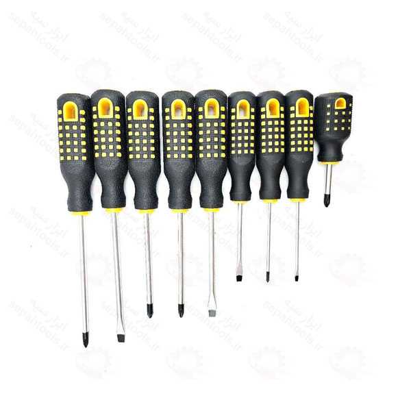 مجموعه 9 عددی پیچ گوشتی چهارسو و دوسو