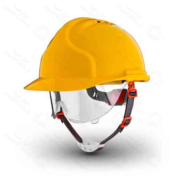 کلاه ایمنی صنعتی MK7-C هترمن با عینک ایمنی متحرک
