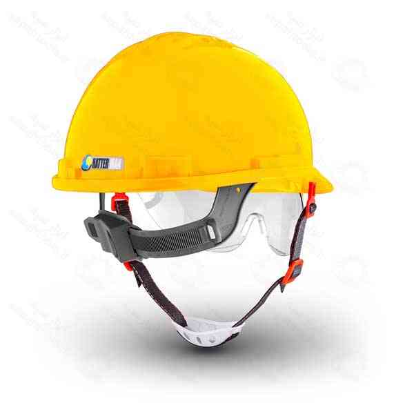 کلاه ایمنی صنعتی MK7-E هترمن با عینک ایمنی متحرک عایق برق