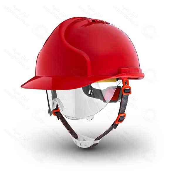 کلاه ایمنی صنعتی MK7-C هترمن با عینک ایمنی متحرک