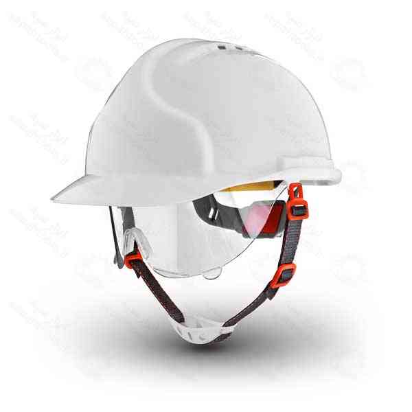 کلاه ایمنی صنعتی MK7-C هترمن با عینک ایمنی متحرک