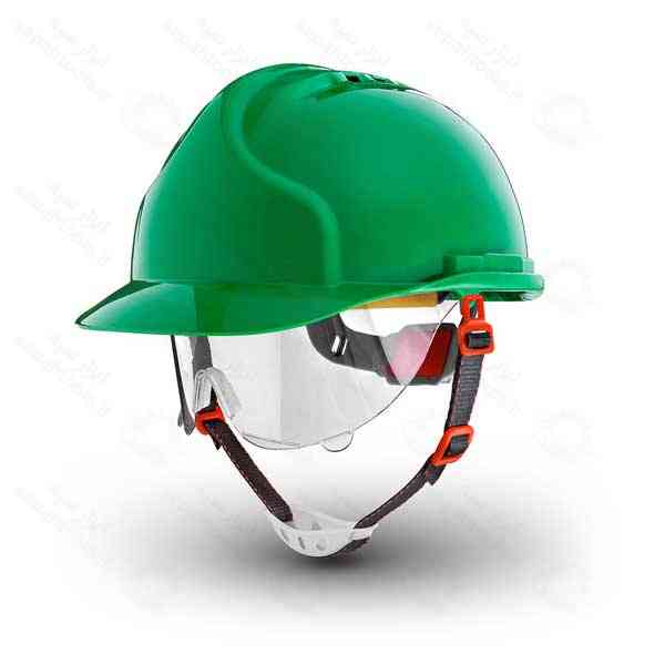کلاه ایمنی صنعتی MK7-C هترمن با عینک ایمنی متحرک