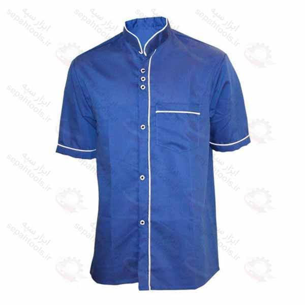 روپوش آشپزی آبی دکمه ای