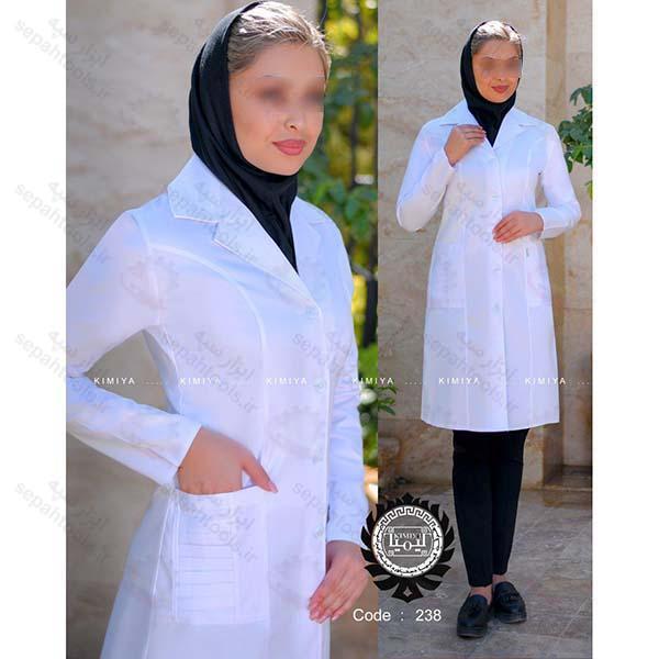 مانتو سفید کیمیا مدل نگین کد 238