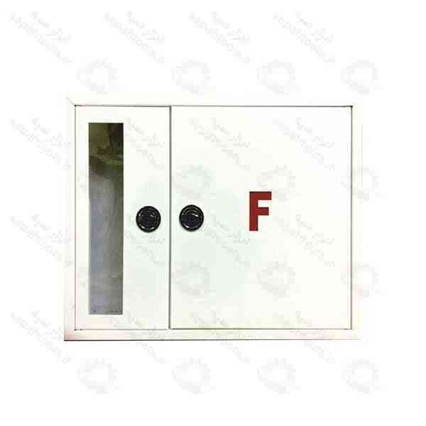 جعبه آتش نشانی دوقلو فلزی سفید مدل F209