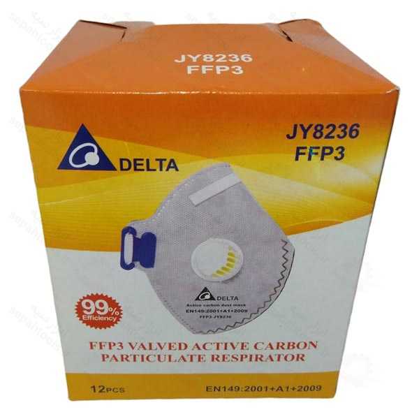ماسک N95 کربن اکتیو بسته 12 عددی DELTA سوپاپدار