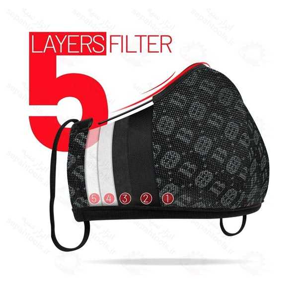 ماسک صورت 5 لایه کربن اکتیو یحیی YAHYA