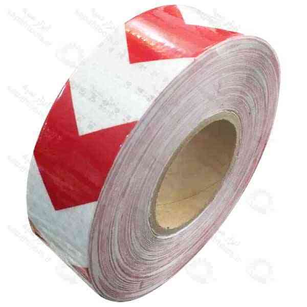 نوار هشدار مدل قرمز و سفید، نوار خطر شبرنگ، نوار خطر قرمز سفید