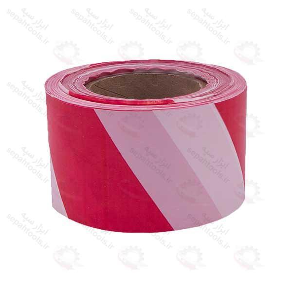 نوار خطر ۸ سانتی متر رنگ سفید قرمز