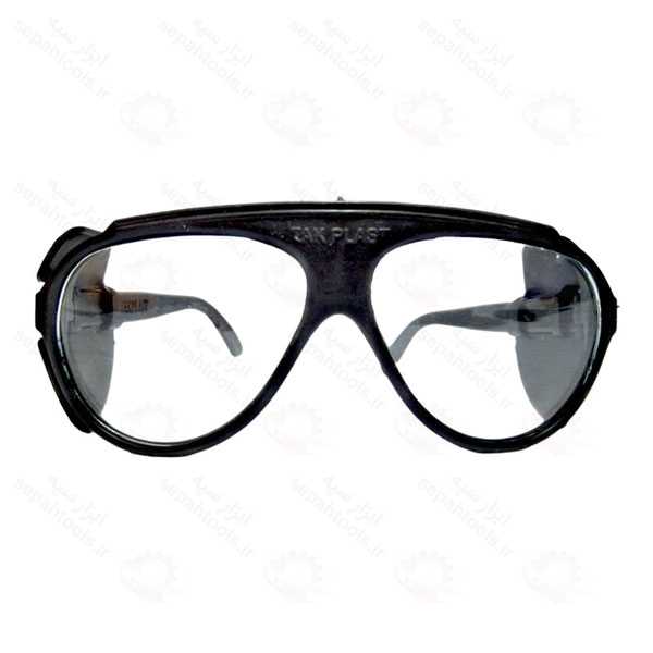 عینک ایمنی بغل دار شیشه ساده تک پلاست