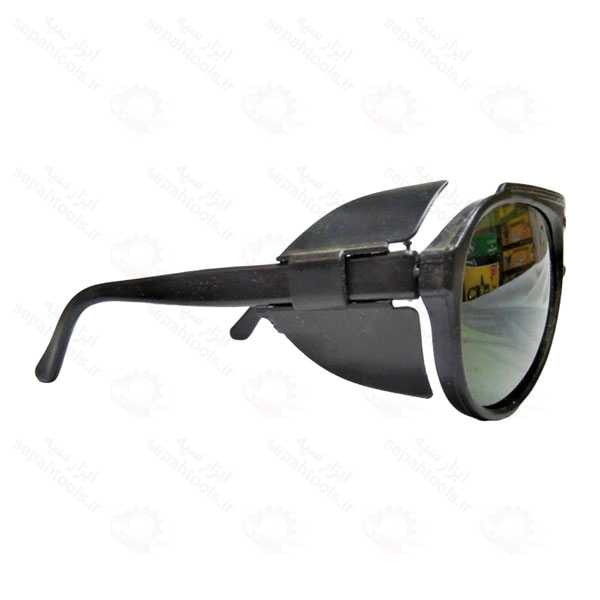 عینک ایمنی بغل دار شیشه ساده تک پلاست