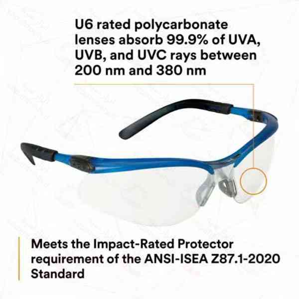 عینک ایمنی لنز ضد مه شفاف 3M مدل 11471