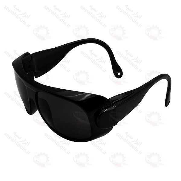 عینک ایمنی جوشکاری بغل دار رنگ دودی