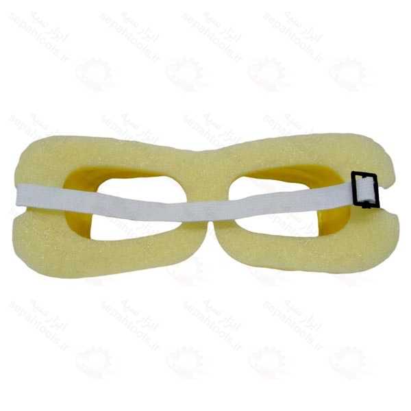 عینک ایمنی دور ابری موتوری زرد رنگ