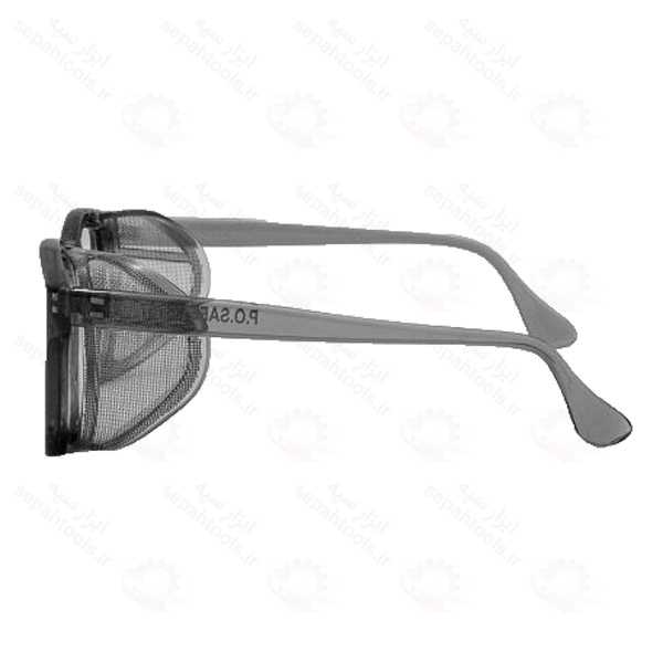 عینک ایمنی اپتیک مدل 757 بغل توری سفید رنگ