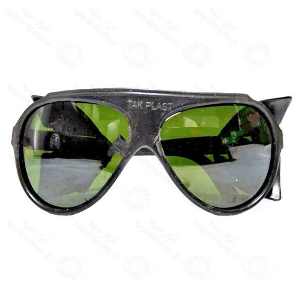 عینک ایمنی بغل دار شیشه دودی تک پلاست