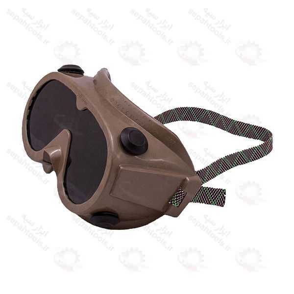 عینک جوشکاری گاگل رنگ قهوه ای
