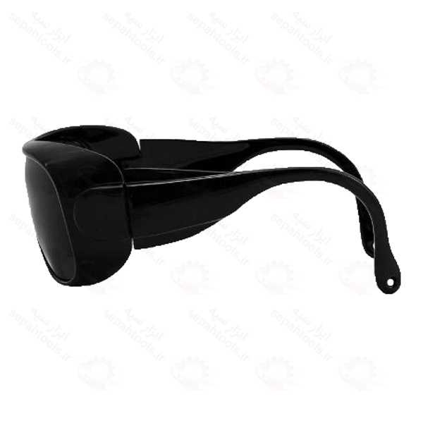 عینک ایمنی جوشکاری بغل دار رنگ دودی