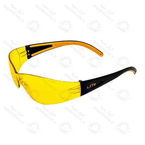 عینک ایمنی کاناسیف مدل LITE رنگ زرد