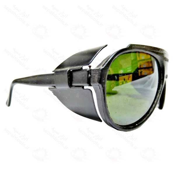 عینک ایمنی بغل دار شیشه دودی تک پلاست