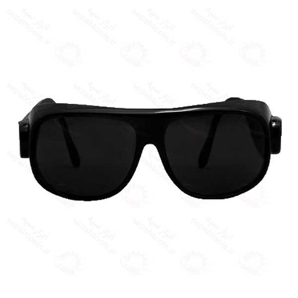 عینک ایمنی جوشکاری بغل دار رنگ دودی