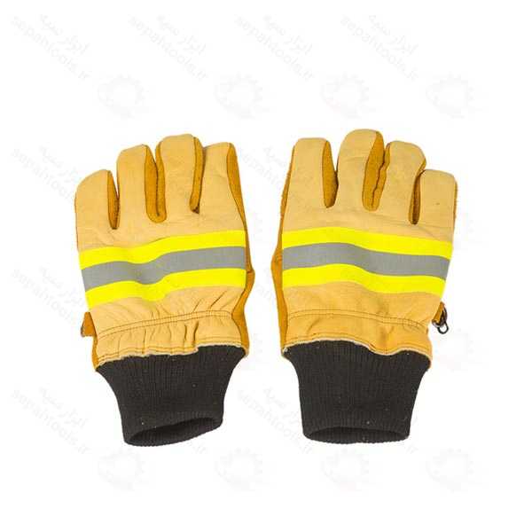 دستکش آتش نشانی نمدی چرم گاوی برند JJXF
