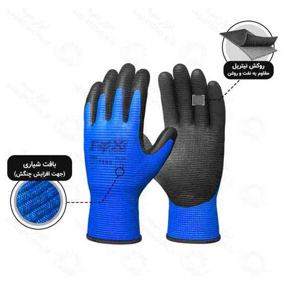 دستکش شیاری، دستکش کف مواد نیتریل شیاری