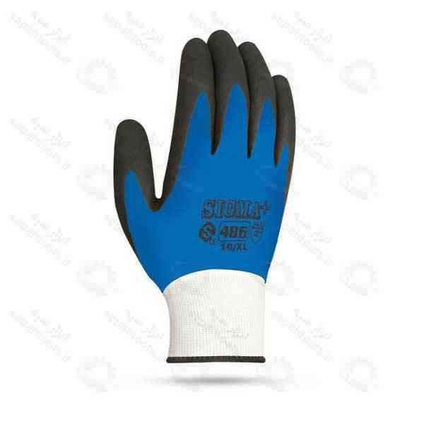دستکش صنعتی کف نیتریل سیگما کد 486