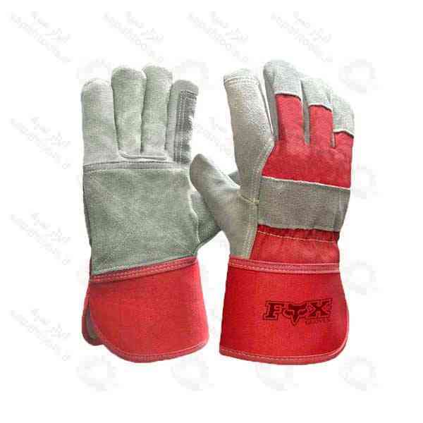 دستکش جوشکاری کف چرم، دستکش کف چرم دوبل جوشکاری FOX