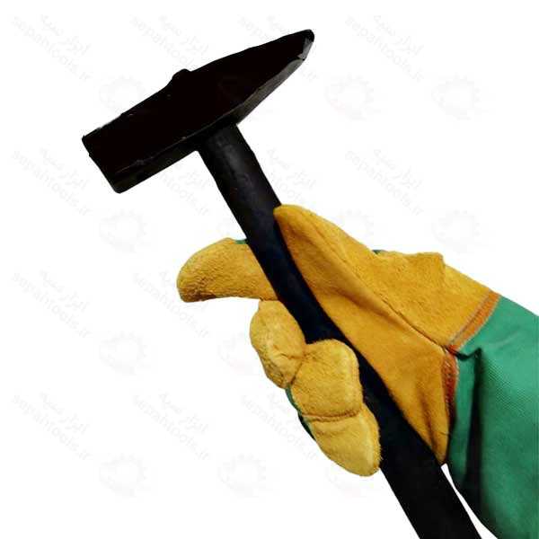 دستکش کف چرم ساق برزنتی ایمن تاپ