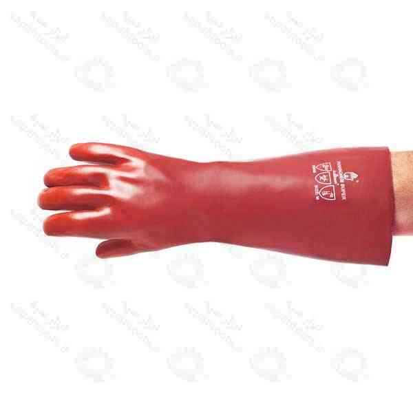 دستکش ایمنی مقاوم به مواد شیمیایی مدل سوپر کد PS40 برند پوشا