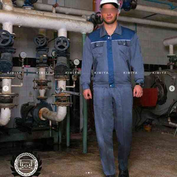 کاپشن شلوار کیمیا مدل آریا آبی طوسی