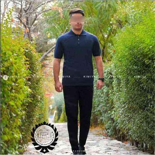 تی شرت کار مردانه کیمیا کد 856C رنگ سرمه ای