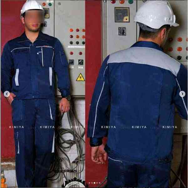 کاپشن و شلوار کیمیا مدل سناتور کد 866E رنگ سرمه ای سفید