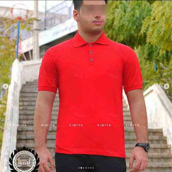 تی شرت کار مردانه کیمیا کد 856H رنگ قرمز