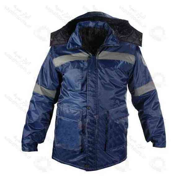 اورکت آکسفورد سرمه ای شبرنگ دار ضد آب آستر پشم شیشه پاف