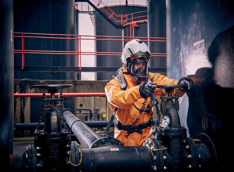 لباس ضد گاز و محافظ شیمیایی AlphaTec FLASH Type T انسل